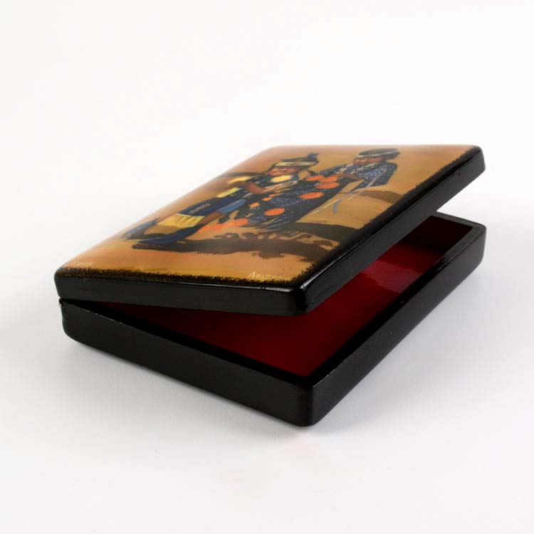 Young Native American Children Lacquer Box