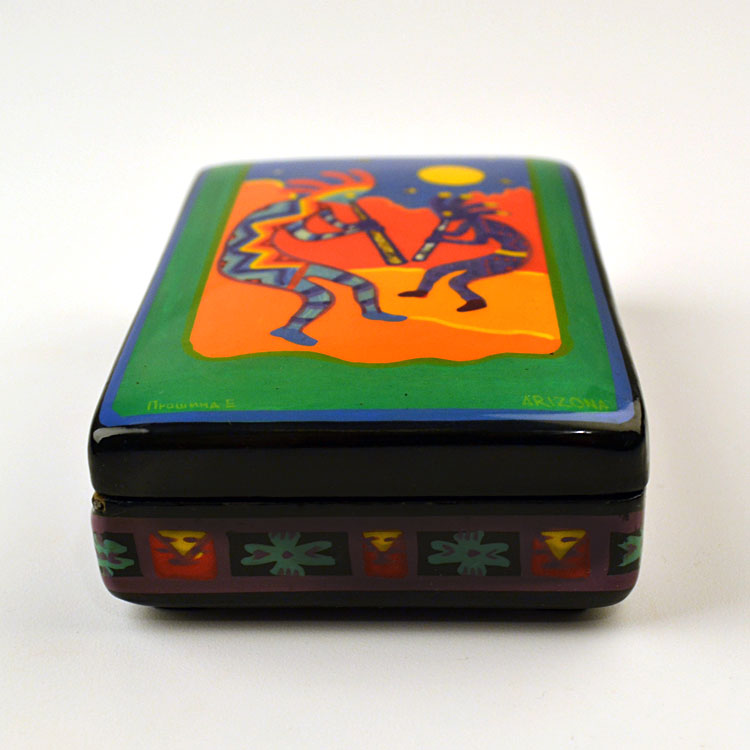 Colorful Kokopellis Lacquer Box
