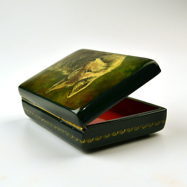 Handpainted Coyote Box