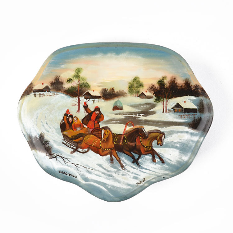 Winter Troika Ride Lacquer Box