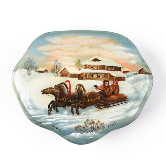 Family Troika Ride Lacquer Box