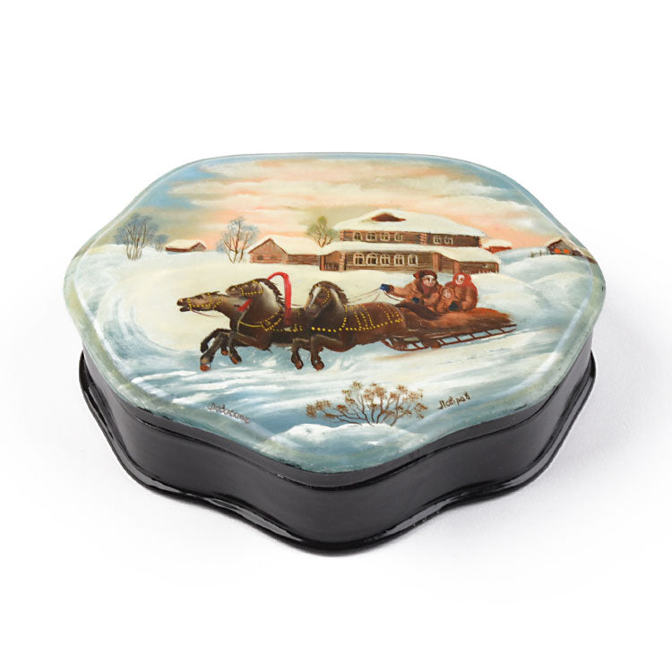 Family Troika Ride Lacquer Box