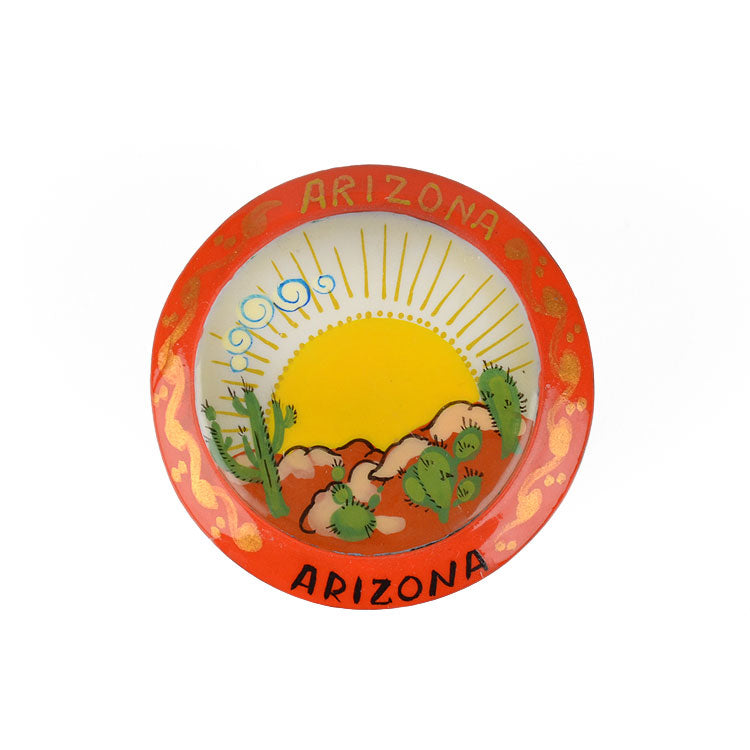 Round Arizona Lacquer Box