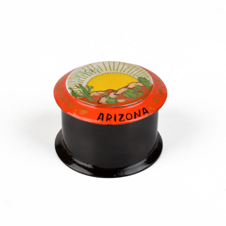 Round Arizona Lacquer Box