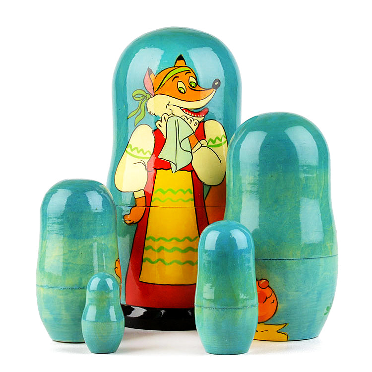 Russian Gingerbread Kolobok Tale Stacking Doll