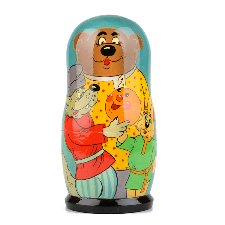 Russian Gingerbread Kolobok Tale Stacking Doll