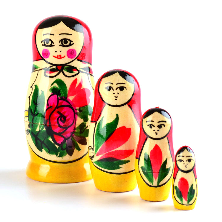 Red Roses 4 Pcs. Babushka