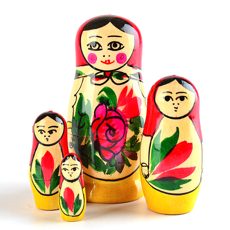 Red Roses 4 Pcs. Babushka