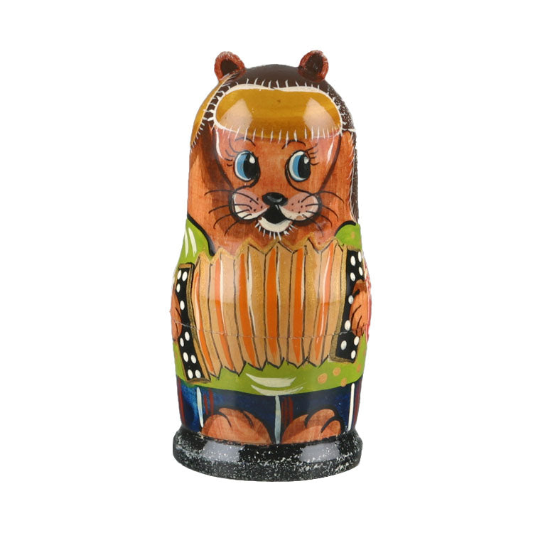 Dog Family Play Accordion Matryoshka