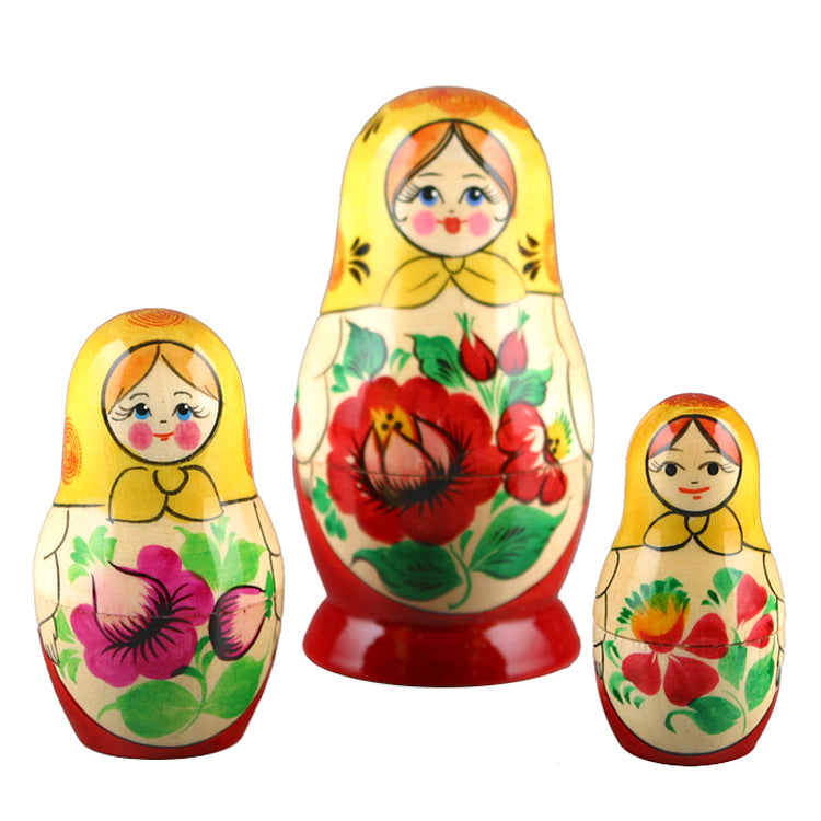 Floral Girl Nesting Matyroshka Doll