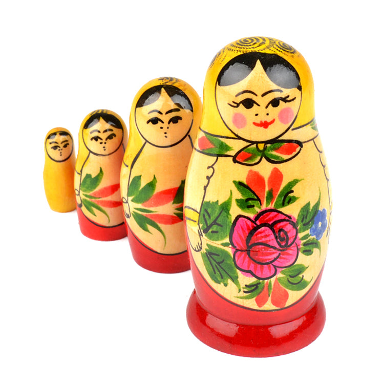 Little Red Roses Matryoshka Doll 4 pcs. Set