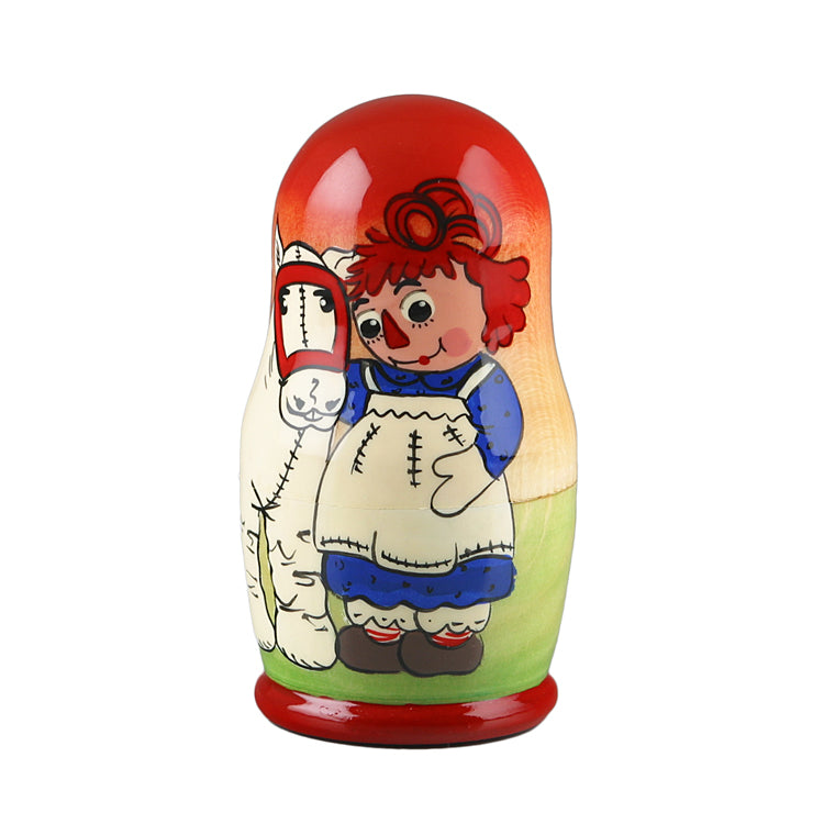 3 1-2" Tall Raggedy Ann Stacking Dolls