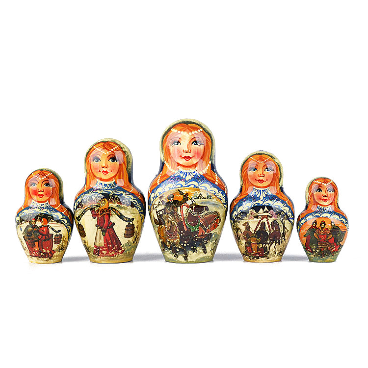 Russian Troika 25 Pcs.Nesting Doll