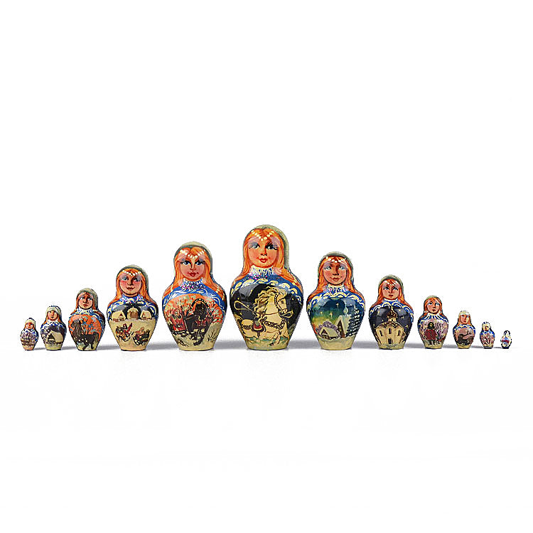 Russian Troika 25 Pcs.Nesting Doll