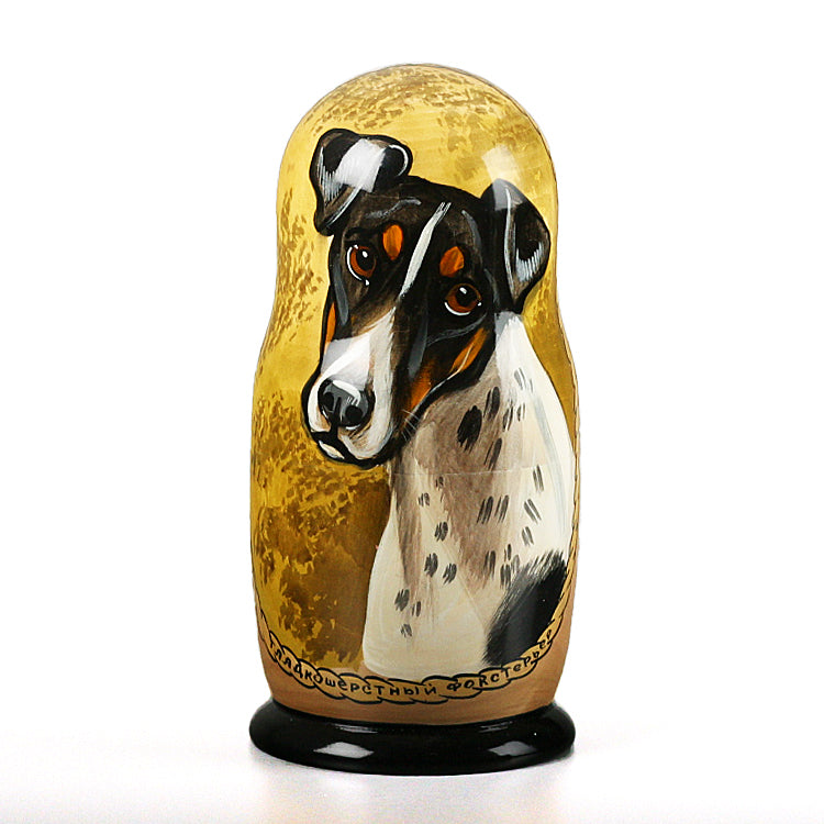 Smooth Fox Terrier Stacking Doll