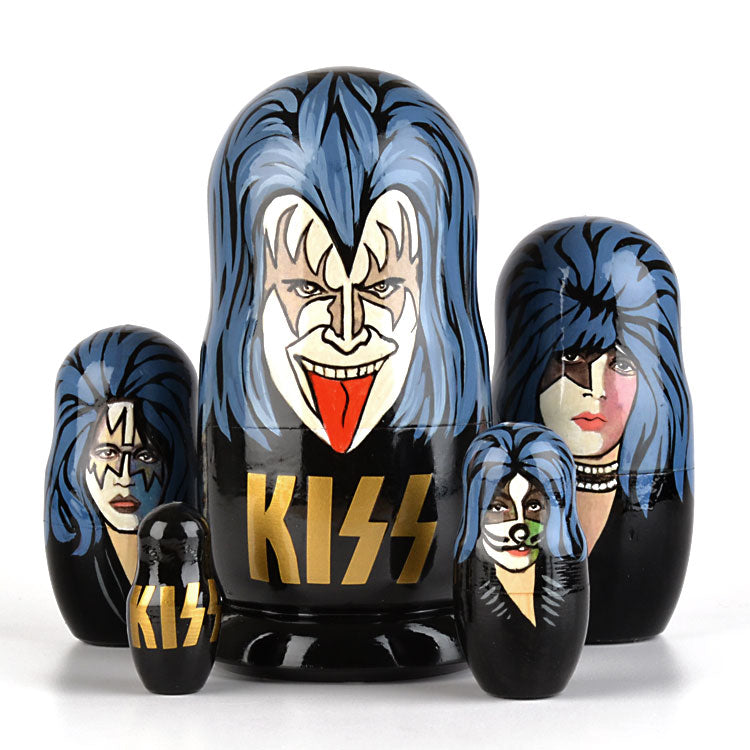 Kiss Rock And Roll Russian Nesting Doll