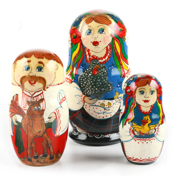 Happy Ukrainian Family Matryoshka