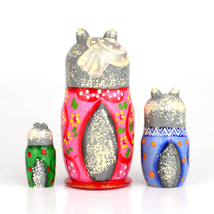 Colorful Mama Cat Matryoshka