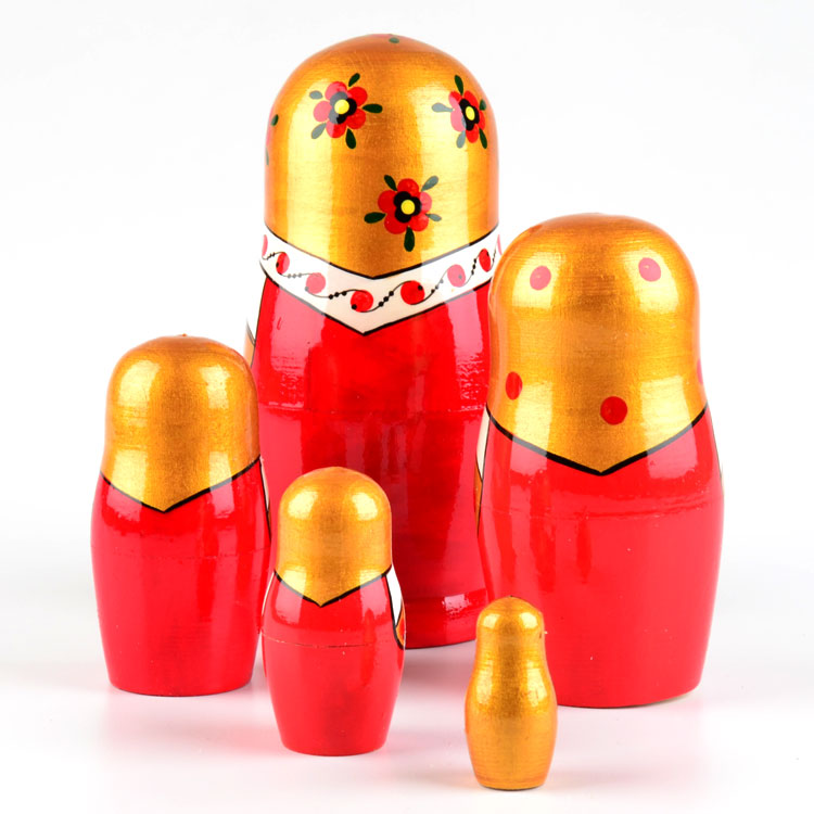 Golden Strawberries Girl Stacking Doll
