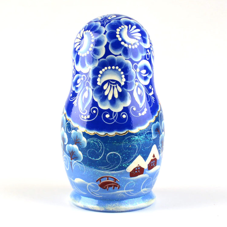 Musical Russian Troika Doll with Ornaments