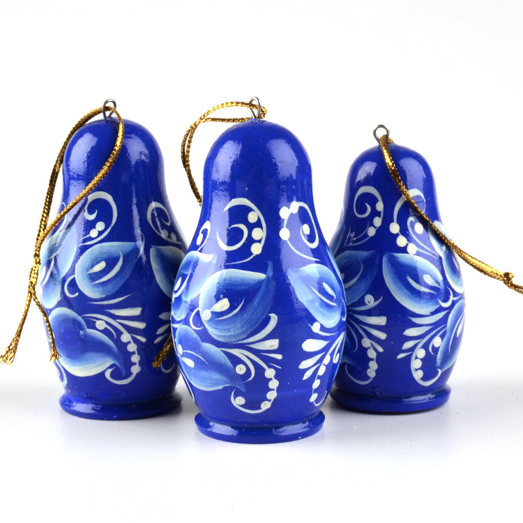 Musical Russian Troika Doll with Ornaments