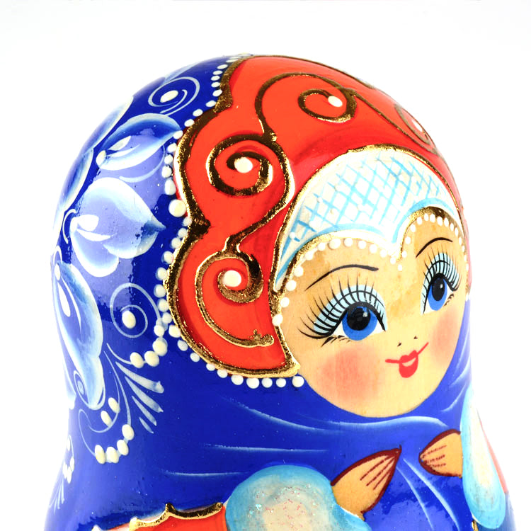 Musical Russian Troika Doll with Ornaments