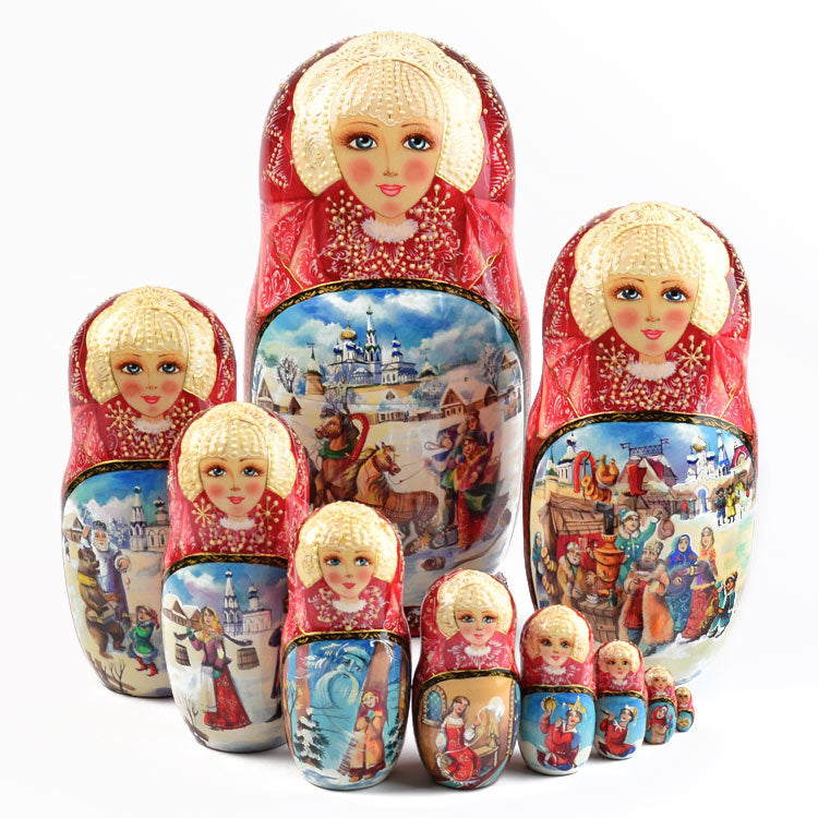 Collectible Winter Troika Matryoshka