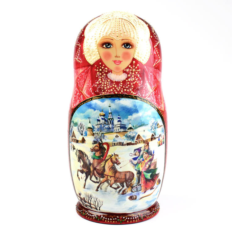 Collectible Winter Troika Matryoshka