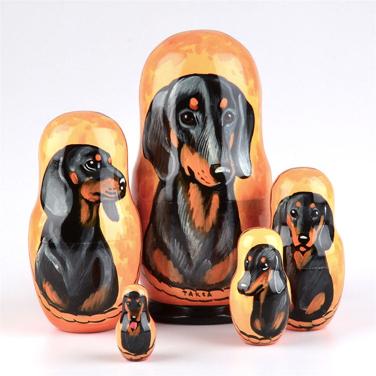 Dachshund Russian Stacking Doll