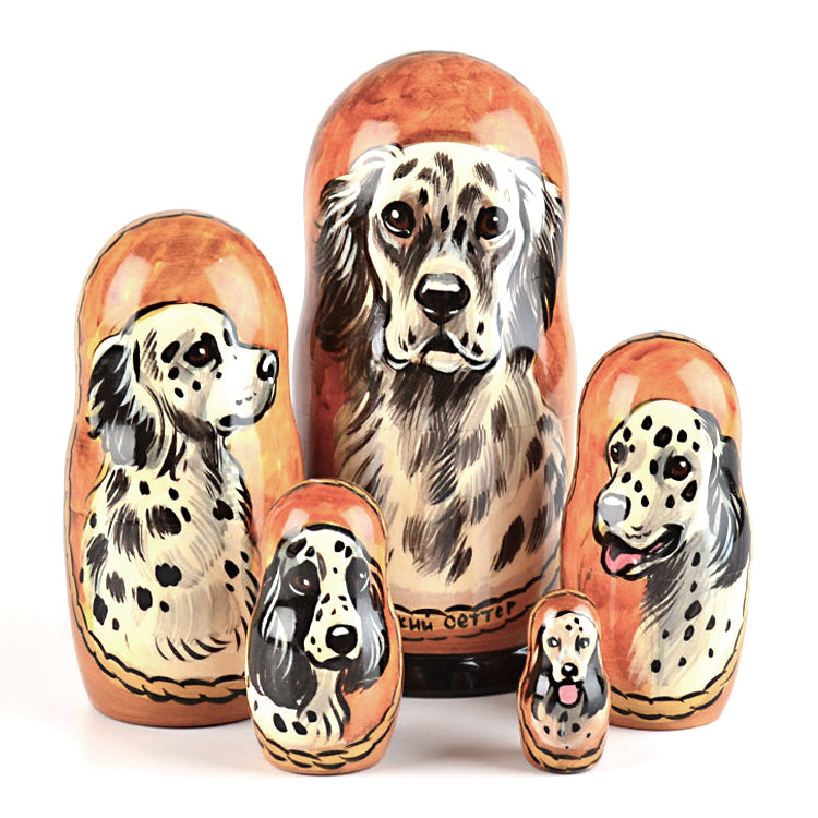 English Setter Stacking Dolls