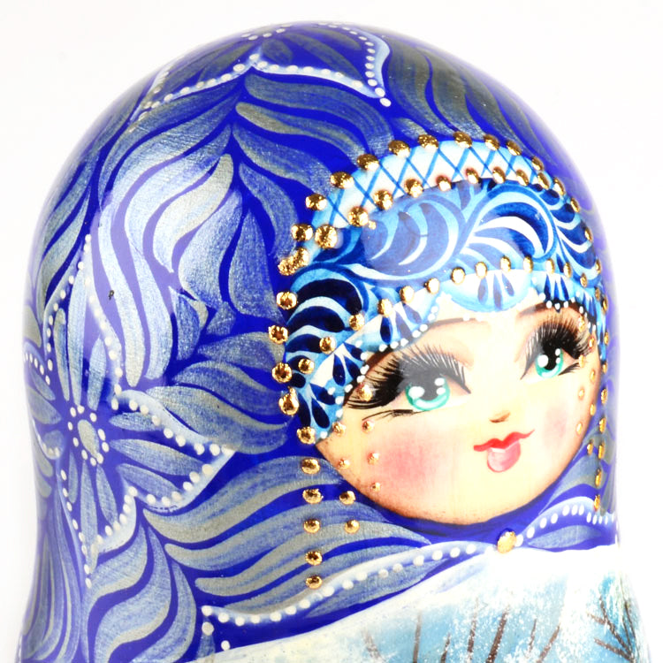 Russian Winter Matryoshka Stacking Doll