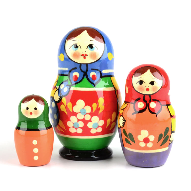 Colorful 3 Piece Matryoshka