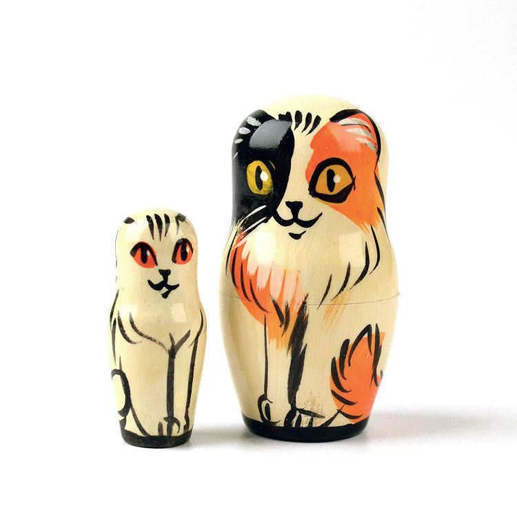 Five Different Cats Stacking Dolls