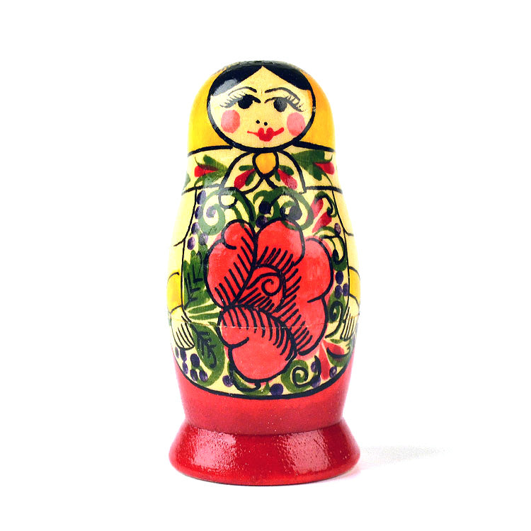 3 Pcs Red Roses Babushka