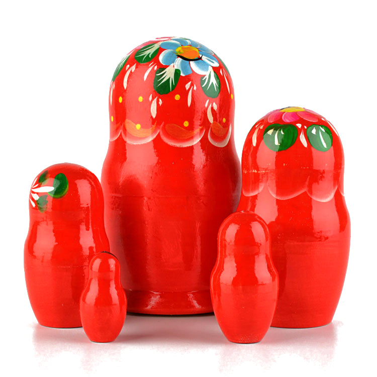 Red Matryoshka Doll 5 pcs