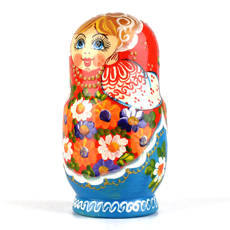 Colorful Doll Hand on Cheek Matryoshka