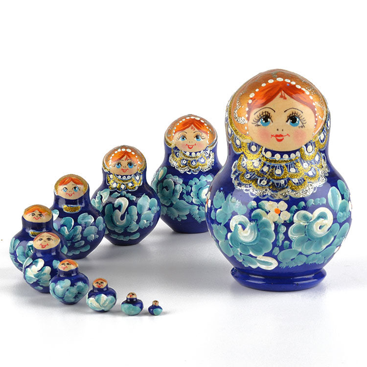 10 pc Matryoshka in Blue