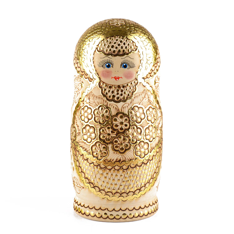 Golden Flowers 7pc Nested Doll