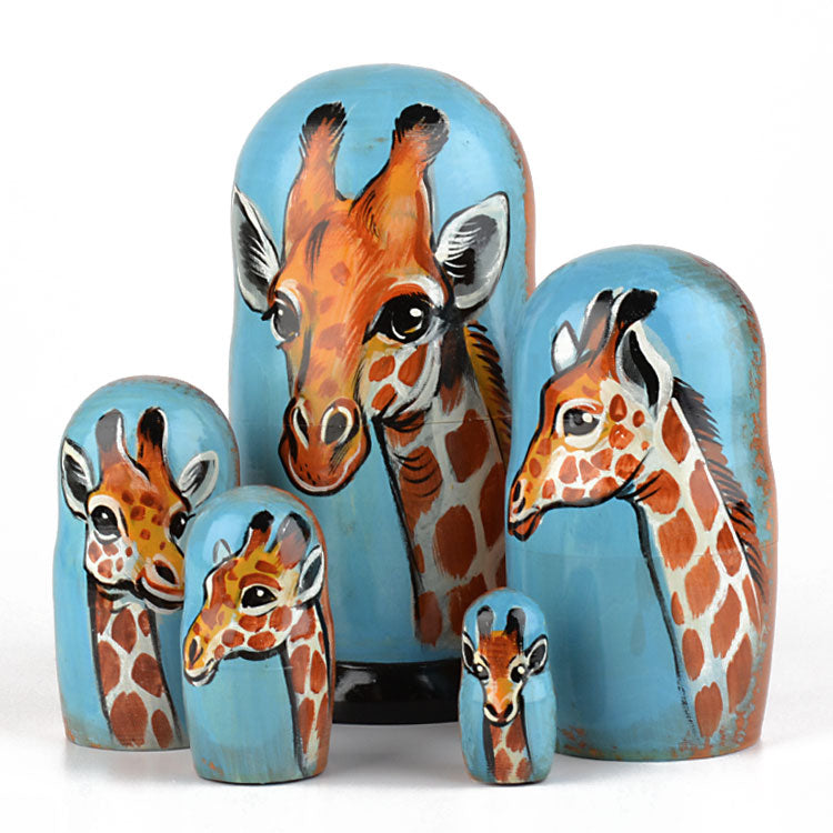 Giraffe Hand-Painted Matryoshka