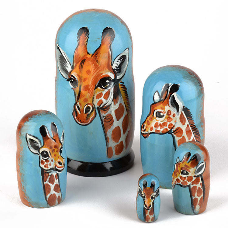 Giraffe Hand-Painted Matryoshka