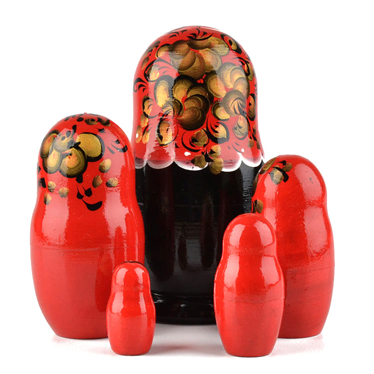 Red, Black, and Gold Matryoshka