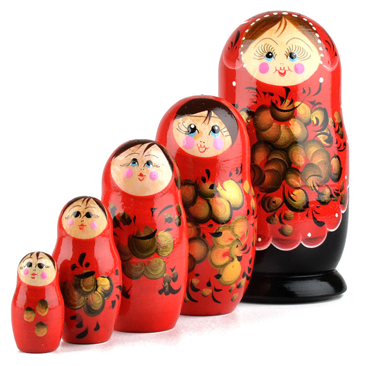 Red, Black, and Gold Matryoshka