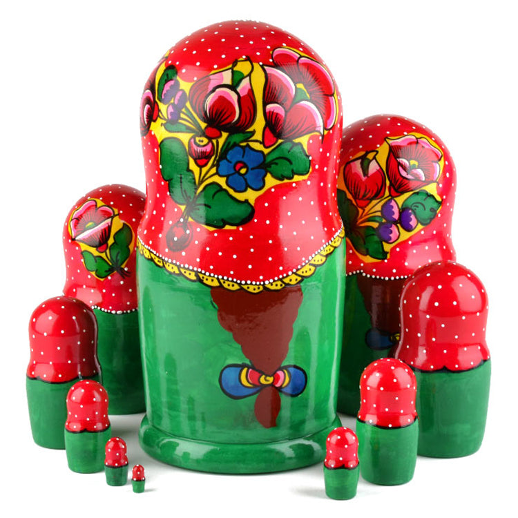 10pc Colorful Maiden Babushka