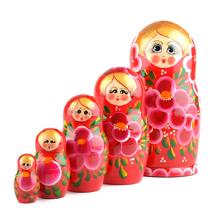 Red 5pc Stacking Doll