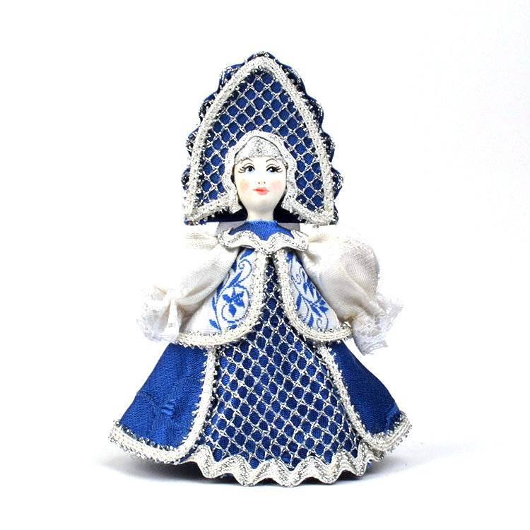 Blue & White Russian Doll Ornament