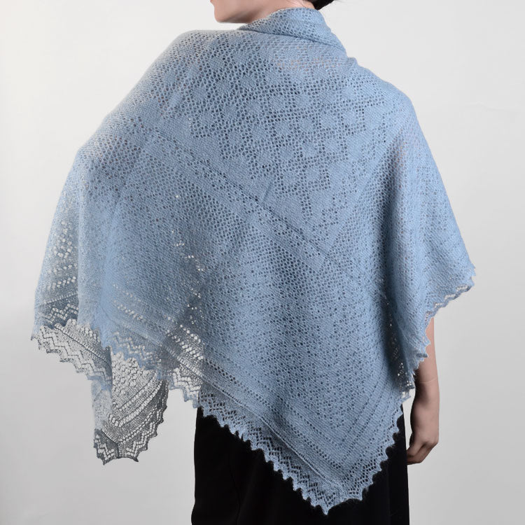 Blue Russian Orenburg Shawl