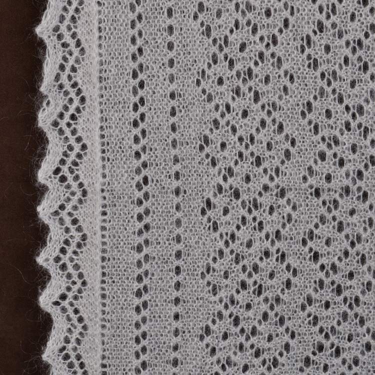 Warm Grey Russian Orenburg Shawl