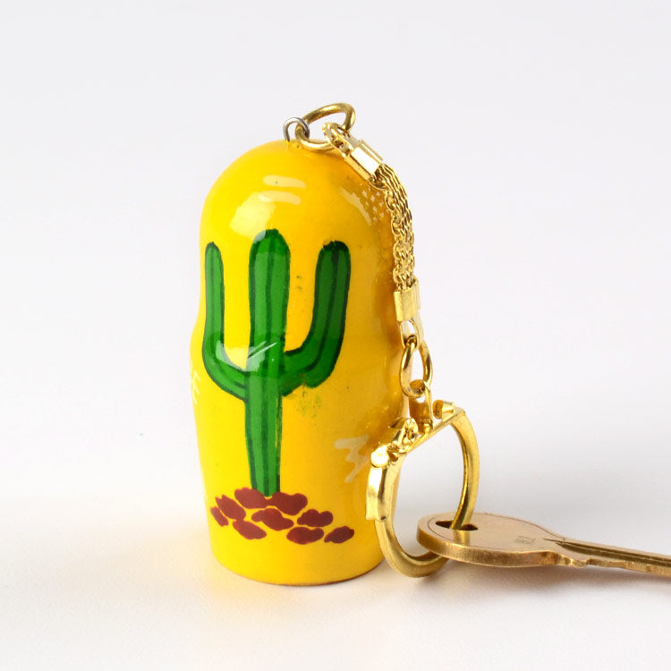 Kokopelli & Cactus Keychain