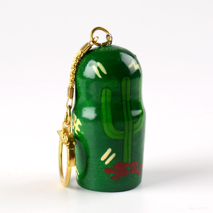 Red & Green Kokopelli Key Chain