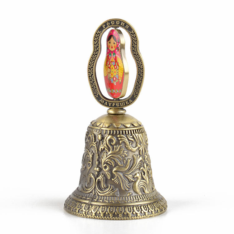 Bronze Tone Matryoshka Souvenir Bell